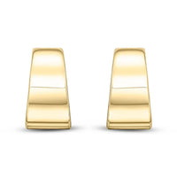 Tapered Half Hoop 9ct Yellow Gold Earrings - Michael Jones Jeweller