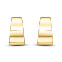 Tapered Half Hoop 9ct Yellow Gold Earrings
