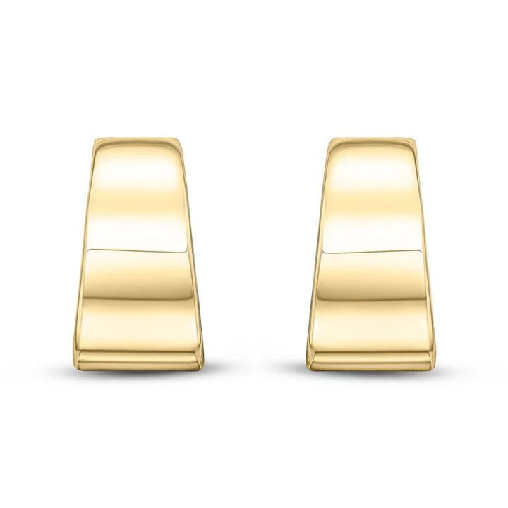 Tapered Half Hoop 9ct Yellow Gold Earrings