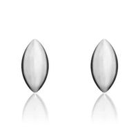 Marquise Shape 9ct White Gold Stud Earrings