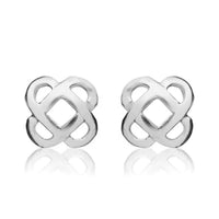 Celtic 9ct White Gold Stud Earrings - Michael Jones Jeweller