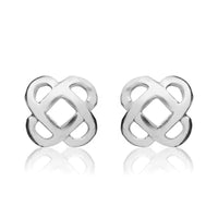 Celtic 9ct White Gold Stud Earrings