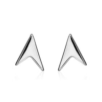 Arrow 9ct White Gold Stud Earrings - Michael Jones Jeweller