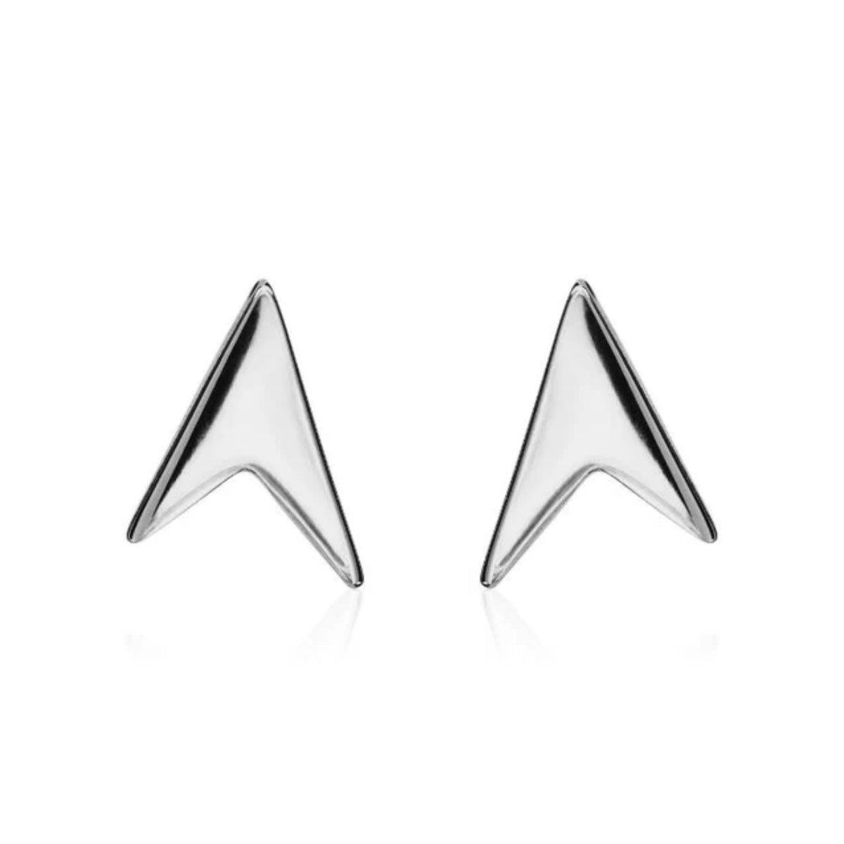 Arrow 9ct White Gold Stud Earrings - Michael Jones Jeweller