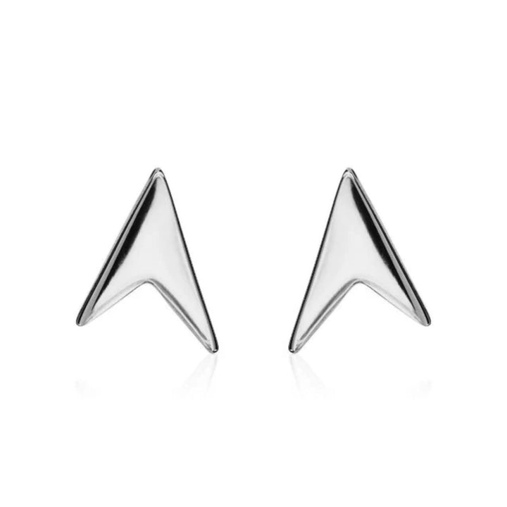 Arrow 9ct White Gold Stud Earrings