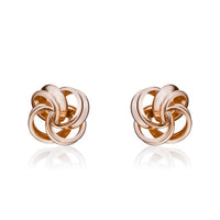 Open Knot 9ct Rose Gold Stud Earrings