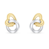 Entwined 9ct Gold Stud Earrings
