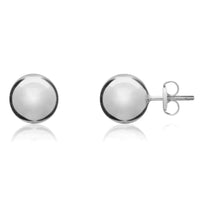 Polished 18ct White Gold 10mm Ball Stud Earrings