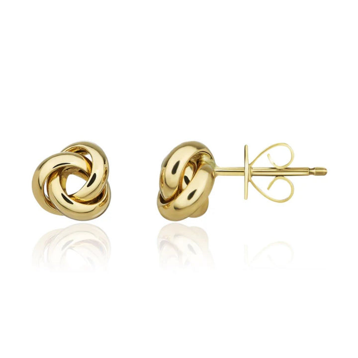 18ct Yellow Gold Knot Stud Earrings