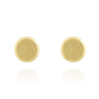 18ct Yellow Gold Satin Stud Earrings