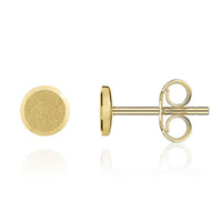 18ct Yellow Gold Satin Stud Earrings