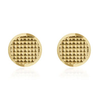 Flat Disc 9ct Yellow Gold Stud Earrings - Michael Jones Jeweller