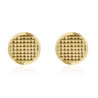Flat Disc 9ct Yellow Gold Stud Earrings