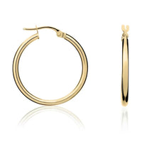 24mm 9ct Yellow Gold Hoop Earrings
