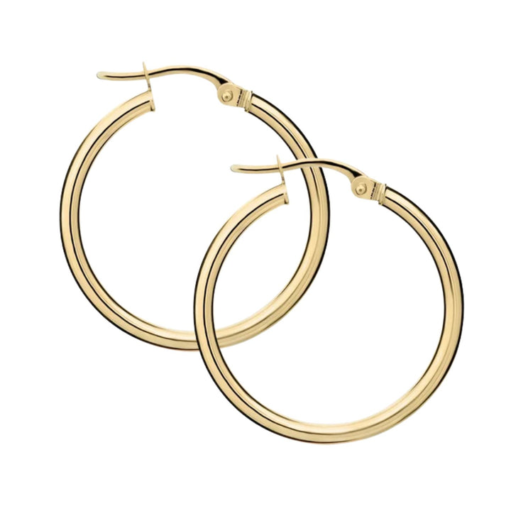 24mm 9ct Yellow Gold Hoop Earrings