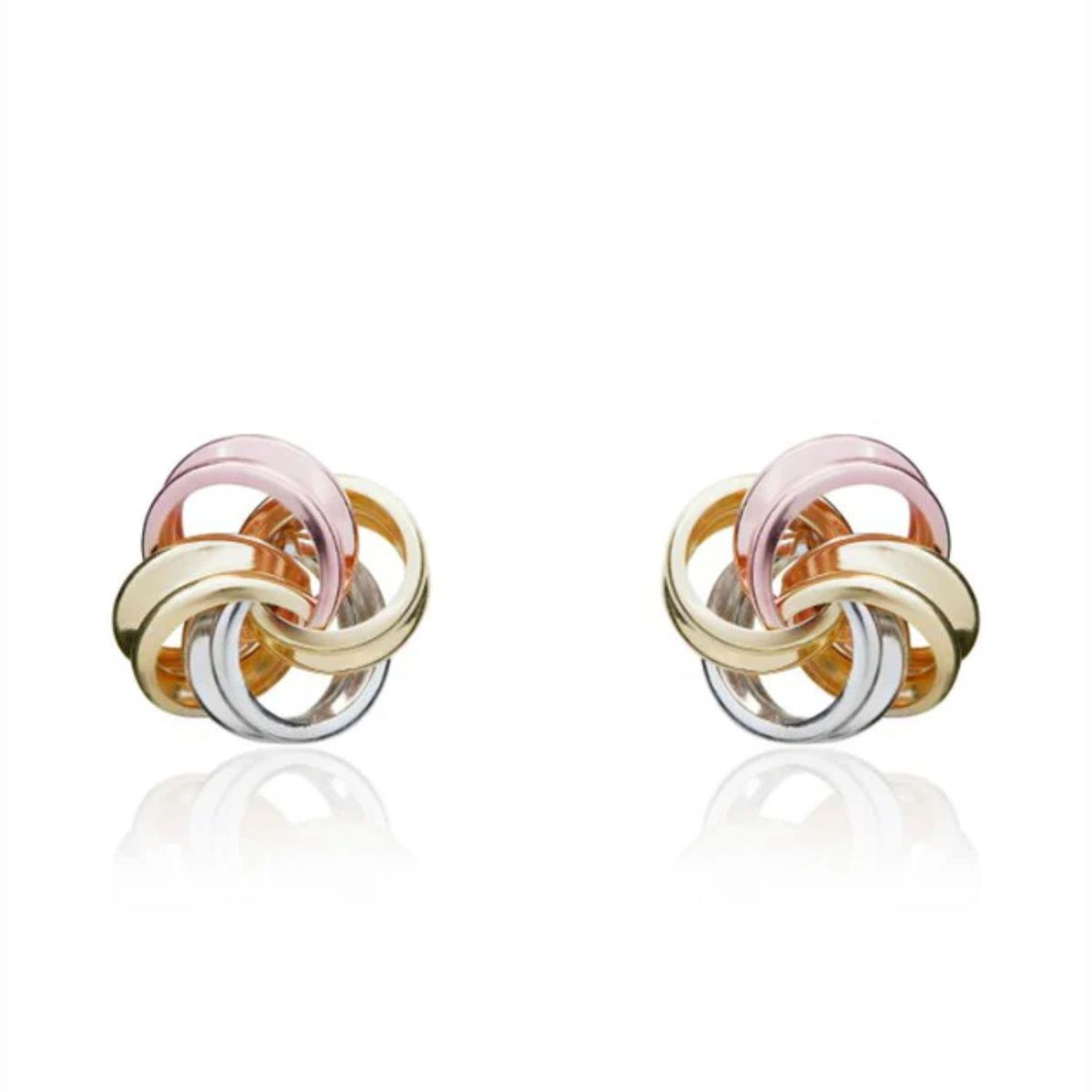 Ribbon Knot 9ct Gold Stud Earrings - Michael Jones Jeweller
