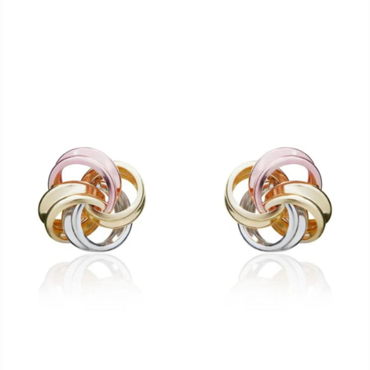Ribbon Knot 9ct Gold Stud Earrings