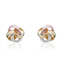 Ribbon Knot 9ct Gold Stud Earrings