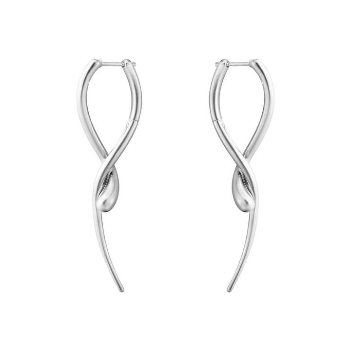 Georg Jensen MERCY Sterling Silver Long Twist Earrings