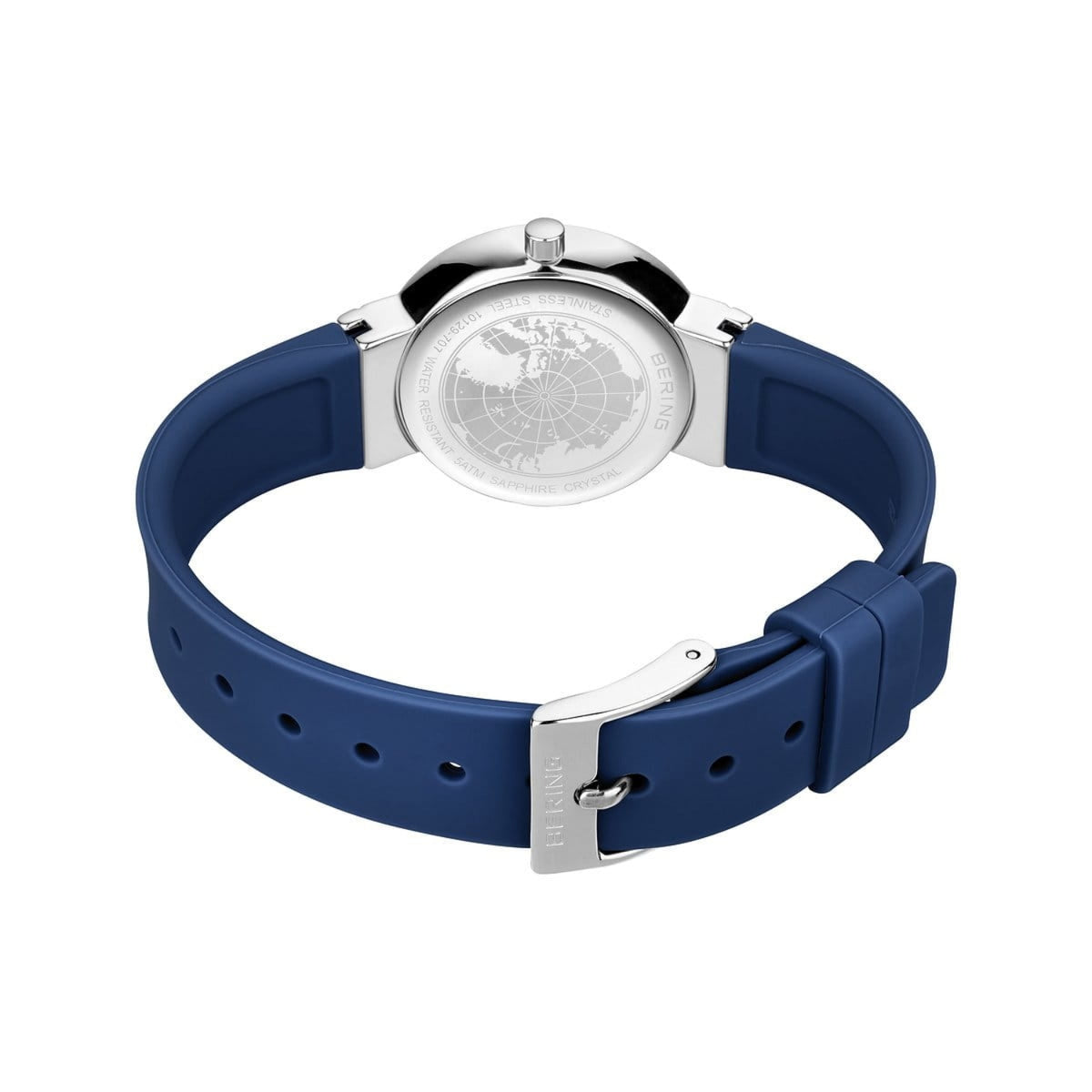 Bering Classic Polished Blue Quartz Watch 10129-707 - Michael Jones Jeweller