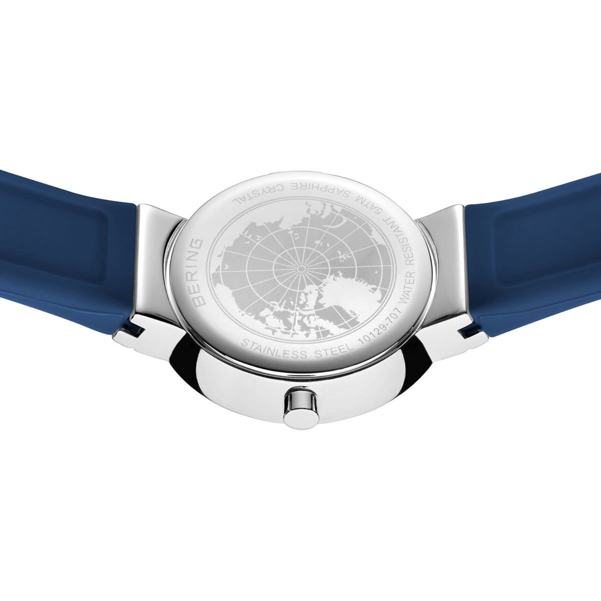 Bering Classic Polished Blue Quartz Watch 10129-707 - Michael Jones Jeweller