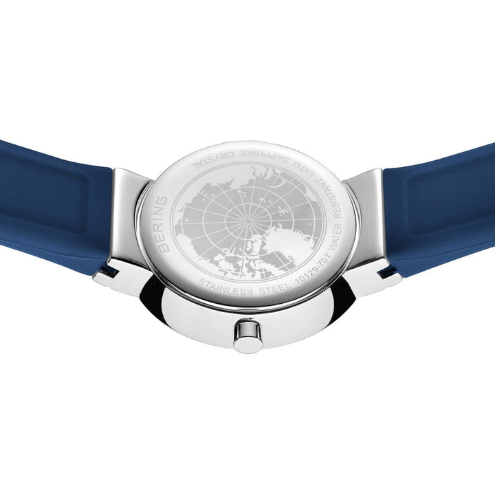 Bering Classic Polished Blue Quartz Watch 10129-707