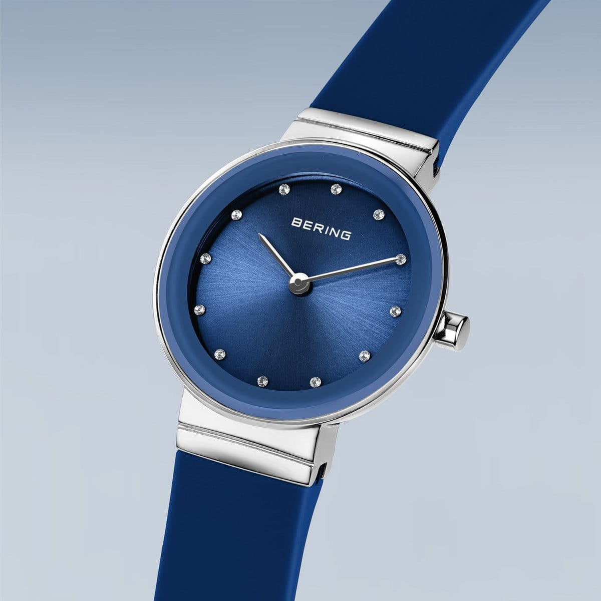 Bering Classic Polished Blue Quartz Watch 10129-707 - Michael Jones Jeweller
