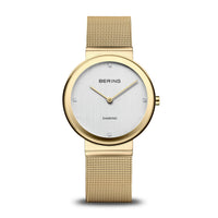 Bering Classic Diamond Gold Plated Quartz Watch 10135-334