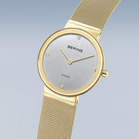 Bering Classic Diamond Gold Plated Quartz Watch 10135-334