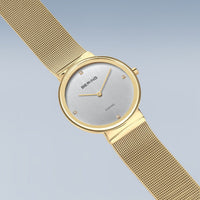 Bering Classic Diamond Gold Plated Quartz Watch 10135-334