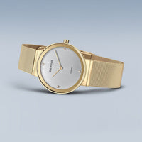 Bering Classic Diamond Gold Plated Quartz Watch 10135-334
