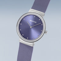 Bering Classic Lavendar Stainless Steel Quartz Watch 10135-908