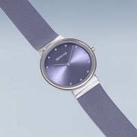 Bering Classic Lavendar Stainless Steel Quartz Watch 10135-908
