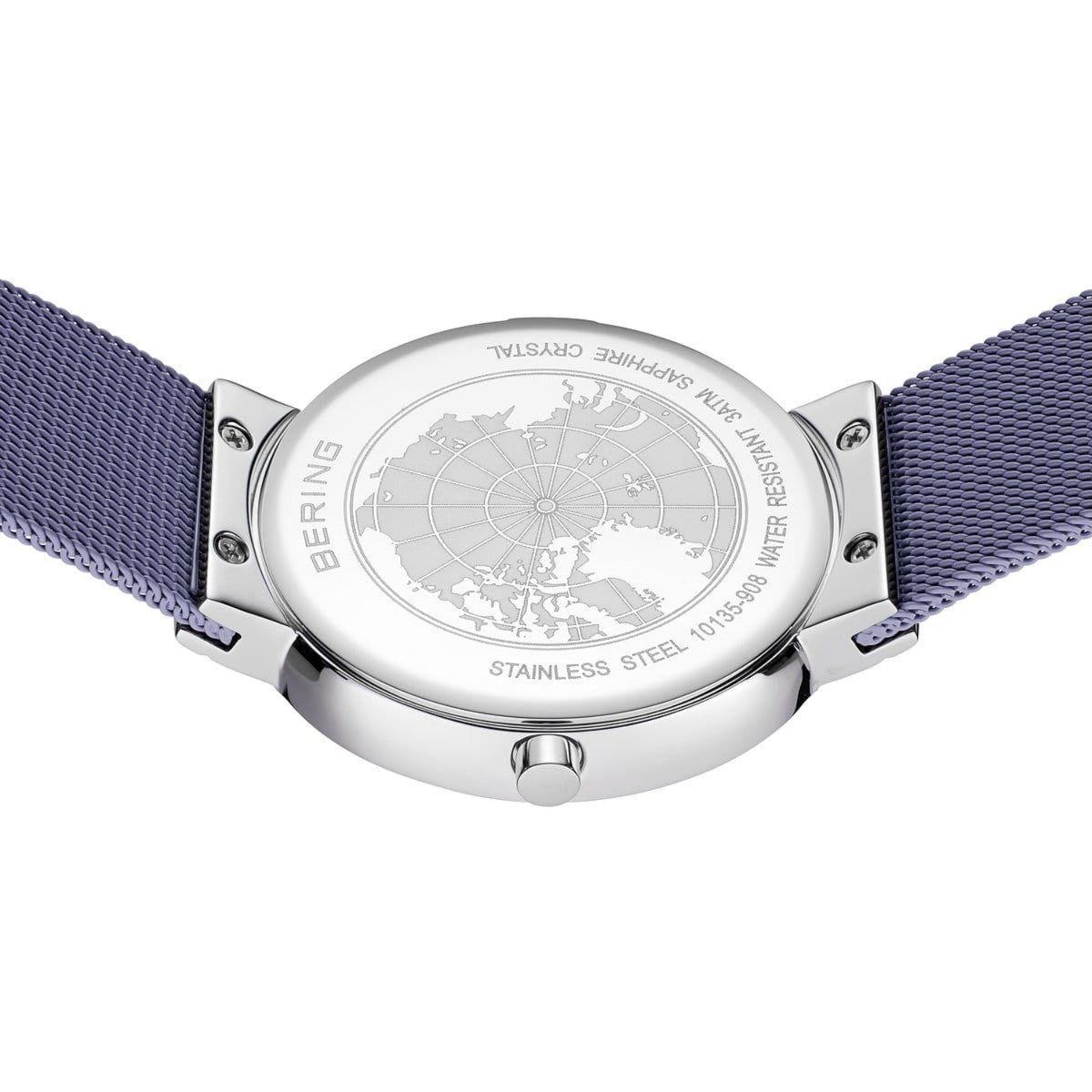 Bering Classic Lavendar Stainless Steel Quartz Watch 10135-908 - Michael Jones Jeweller