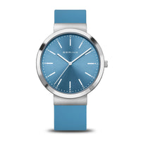 Bering Classic Polished Blue Quartz Watch 10141-398 - Michael Jones Jeweller