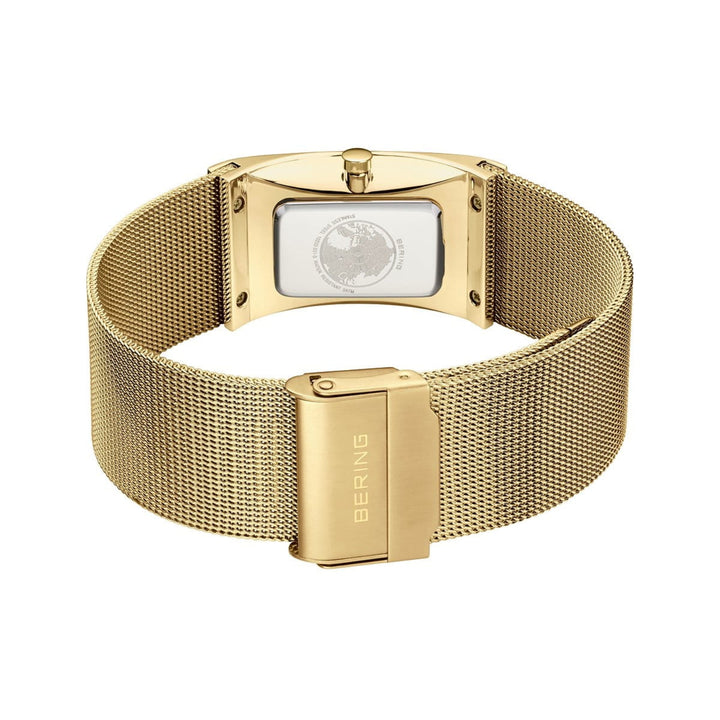 Bering Classic Rectangular Gold Plated Watch 10222-331-S
