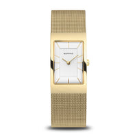 Bering Classic Rectangular Gold Plated Watch 10222-331-S - Michael Jones Jeweller
