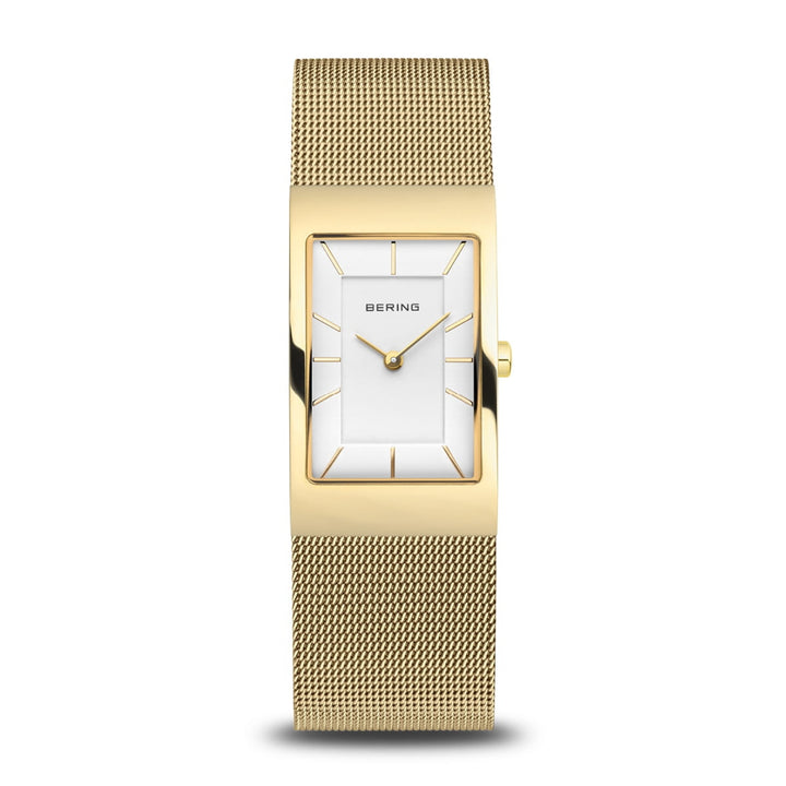 Bering Classic Rectangular Gold Plated Watch 10222-331-S