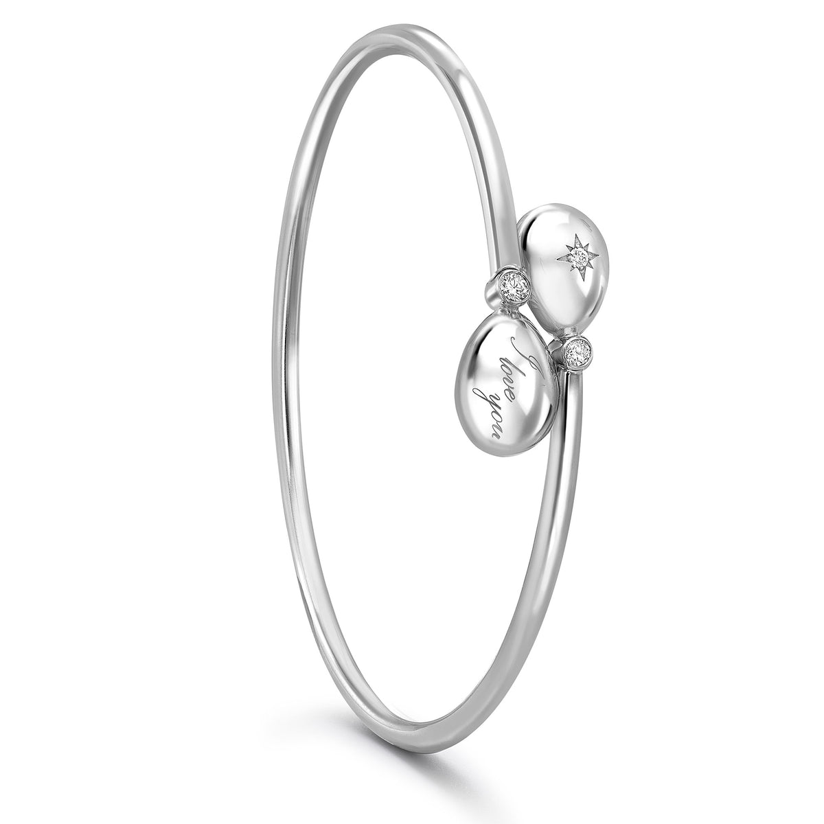 Fabergé Heritage Forever I Love You Crossover Bracelet 18ct White Gold - Michael Jones Jeweller