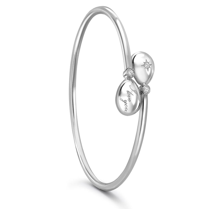 Fabergé Heritage Forever I Love You Crossover Bracelet 18ct White Gold