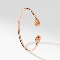 Fabergé Treillage Brushed 18ct Rose Gold Multicolour Gemstone Set Open Bangle - Michael Jones Jeweller