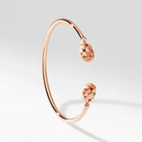 Fabergé Treillage Brushed 18ct Rose Gold Multicolour Gemstone Set Open Bangle - Michael Jones Jeweller