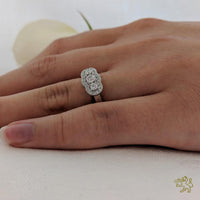 Serene Three Stone 0.16ct G VS Diamond Platinum Ring
