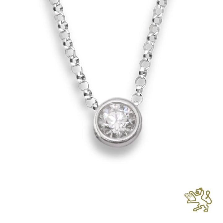 Portfolio Necklace 1 0.05ct Diamond Silver Necklace - Michael Jones Jeweller