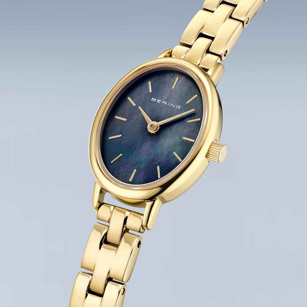 Bering Classic Oval Gold Plated Quartz Watch 11020-732