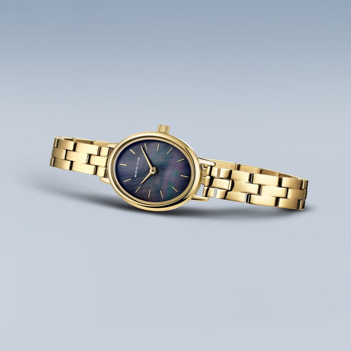Bering Classic Oval Gold Plated Quartz Watch 11020-732
