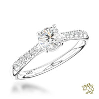 Skye Classic Round Solitaire 0.40ct F VS2 Diamond Platinum Ring - Michael Jones Jeweller