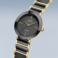 Bering Black Ceramic Gold Plated Quartz Watch 11435-732