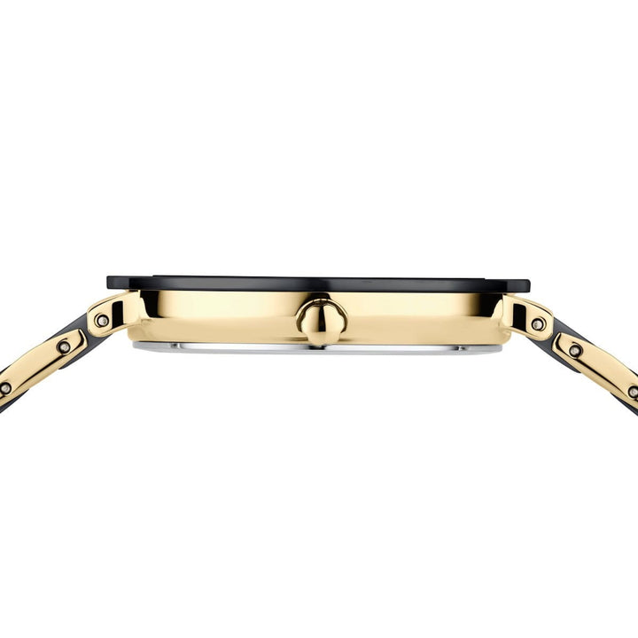 Bering Black Ceramic Gold Plated Quartz Watch 11435-732