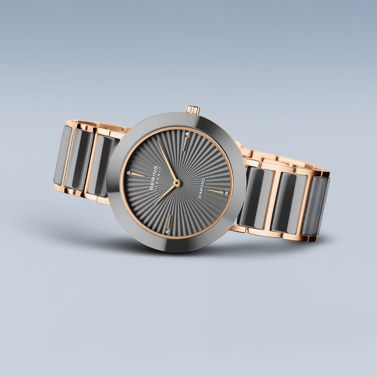 Bering Ceramic Rose Gold Plated Quartz Watch 11435-768 - Michael Jones Jeweller